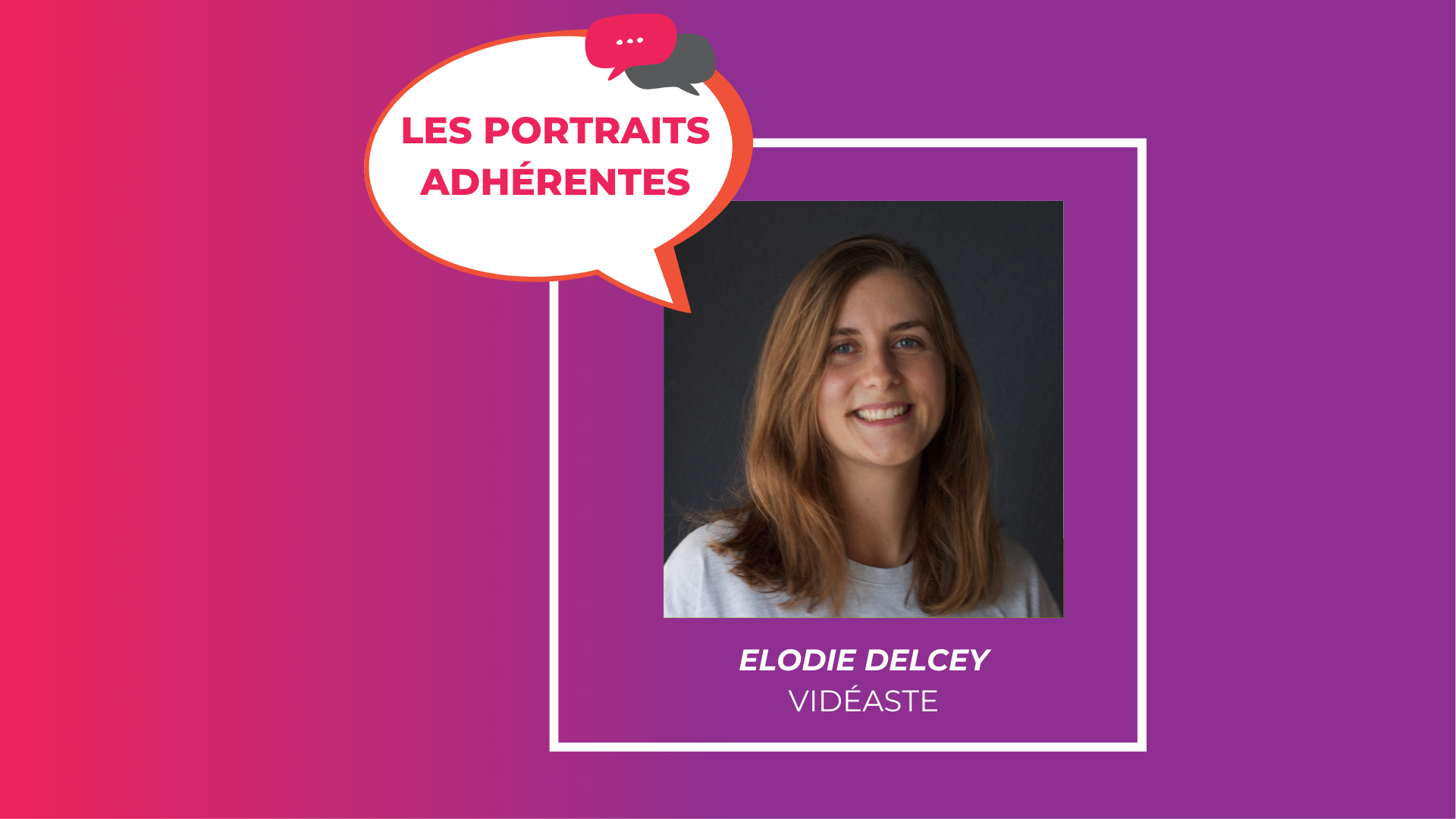 Portrait adhérente : Elodie Delcey